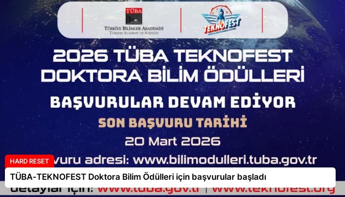 TÜBA-TEKNOFEST Doktora Bilim Ödülleri için başvurular başladı