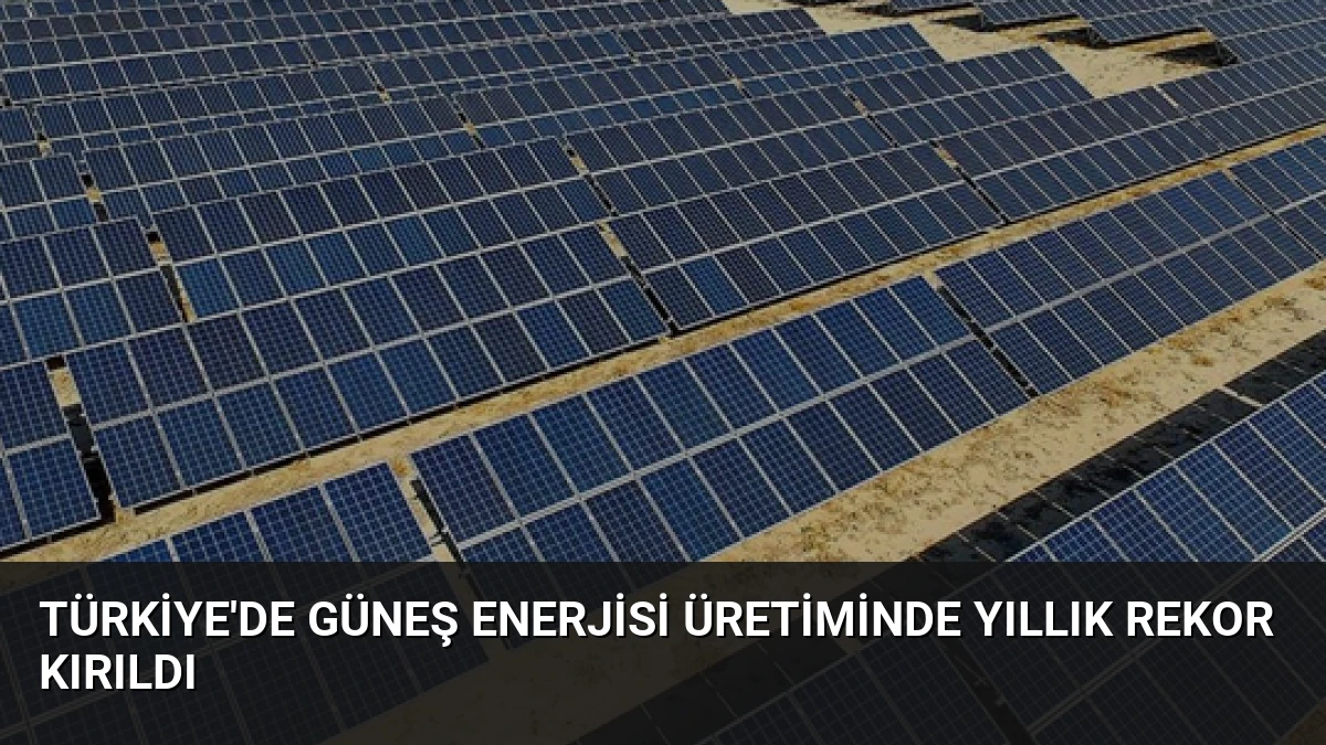 Türkiye’de Güneş Enerjisi Üretiminde Yıllık Rekor Kırıldı