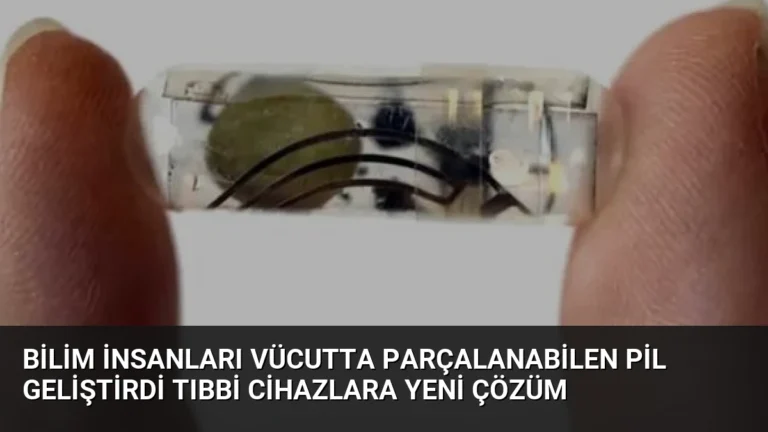 Bilim İnsanları Vücutta Parçalanabilen Pil Geliştirdi Tıbbi Cihazlara Yeni Çözüm