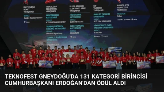 Teknofest Gneydoğu’da 131 Kategori Birincisi Cumhurbaşkanı Erdoğan’dan Ödül Aldı